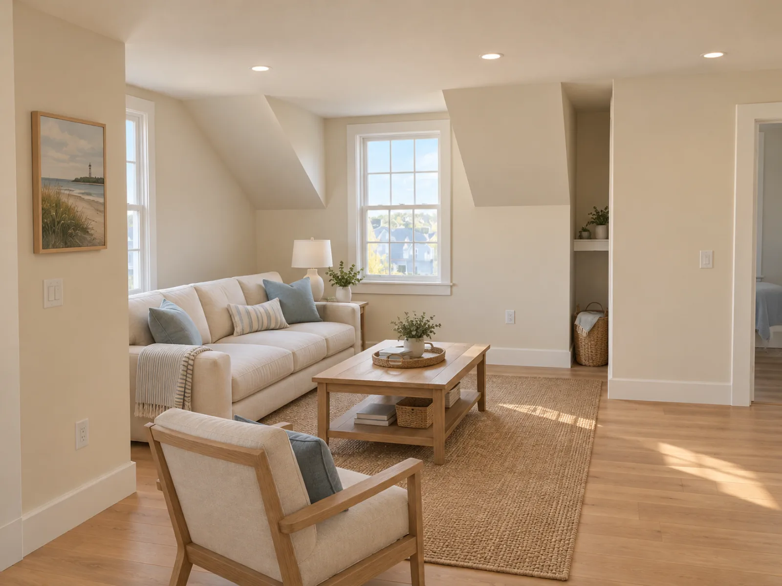 Living room in the Toombs Court 2BR layout